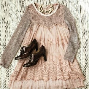 Simply Couture Vintage Pink Tunic or Dress Sz SM